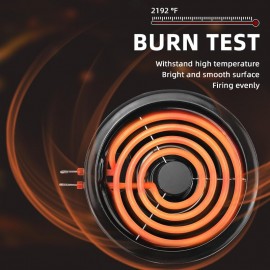 W10290350 W10290353 Range Stove Top Porcelain Drip Pans and MP22YA Electric Range Burner Element Unit Set Fit for Amana Electric Range Stove Burner Drip Pans Set by Fetechmate