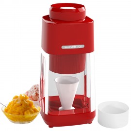 Electric Shaved Ice & Snow Cone Machine with Stainless Steel Blades | Ice Mold for Fluffy Hawaiian Ice, One-Button Operation, Includes Snow Cone Cup for Frozen Drinks & Treats, 120V Power Supply