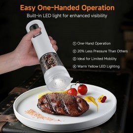 Multi-functional Grinder for Pepper, Sea Salt, and Other Spices, Electric Model