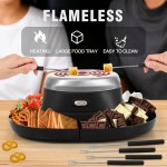 Electric S'mores Maker | Tabletop Indoor Flameless Marshmallow Roaster with 4 Roasting Sticks and 4 Trays, Movie Night Supplies
