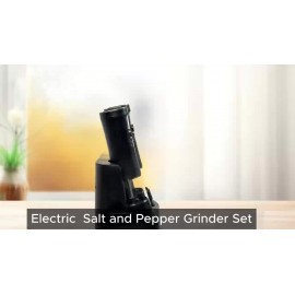Set of Electric Salt And Pepper Grinders Featuring Two Speed Options, a Rechargeable Automatic Pepper Mill, USB Charging Capability, a Large 3.38oz Capacity, Adjustable Coarseness from The Outside, And an LED Light, Perfect for Home Gatherings