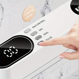 A Portable Rechargeable USB Vacuum Sealer with Three Adjustable Suction Levels And Multiple Usage Modes, Designed for Storing Snacks, Candies, And in Plastic Bags, Making It Convenient for Both Travel And Home Use