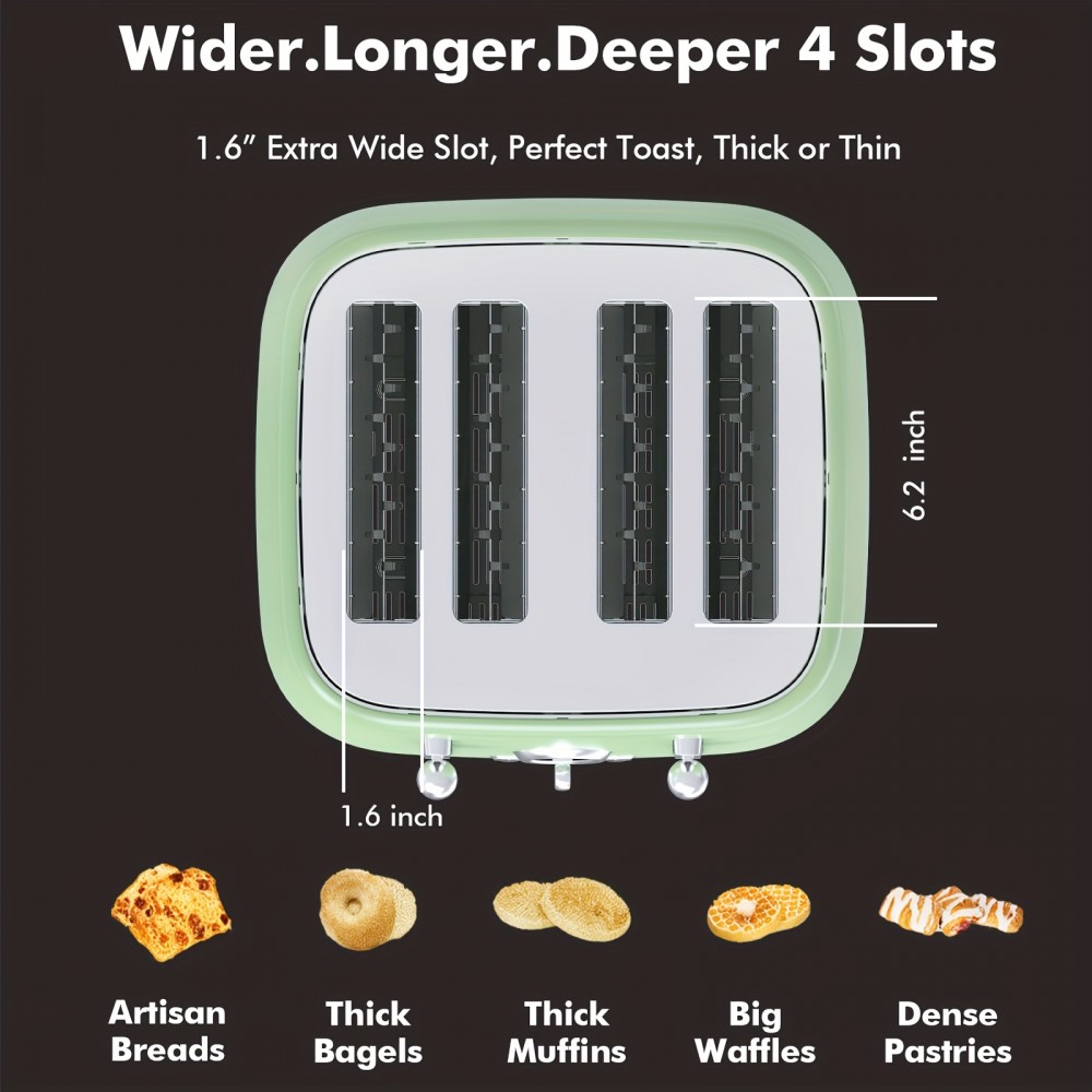 4-Slice Toaster with 1.6