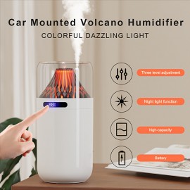 Car Humidifier Small Portable Humidifier Rechargeable, Wireless Soundwave Technology Humidifier Battery Operated, Mini Personal Cordless Cool Mist Humidifiers, for Bedroom Office Travel Car Plants Travel Humidifier Mini Humidifier Portable Humidifier