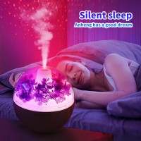 New Creative Small Desktop Humidifier with Starry Sky Projection and Colorful Ambient Effects | Ultrasonic, Quiet Operation, Portable, USB Powered, Ideal for Home and Office Use