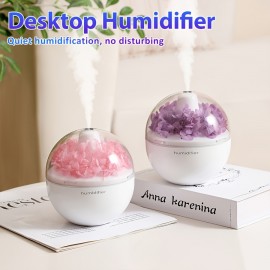 New Creative Small Desktop Humidifier with Starry Sky Projection and Colorful Ambient Effects | Ultrasonic, Quiet Operation, Portable, USB Powered, Ideal for Home and Office Use