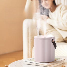 1pc - Indoor Humidifier for Bedroom, Home Use Quiet Office Dual Mist Large Capacity with Ambient Light Spray Humidity Device Suitable All Four Seasons