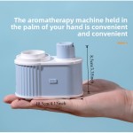 Portable Essential Oil Diffuser with Mineral Water Bottle Tank - USB- Diffusers Suitable for Home, Travel, Office - Quiet Operation, Low Voltage (<36V), Top-Fill Design & Auto Shut-Off (Grey/Blue)