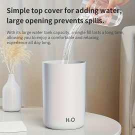 High-Capacity Dual-Outlet Nebulizer & Humidifier with Quiet Operation, USB- Portable Mist Maker, Night & Top-Fill - Suitable for Home, Bedroom, Office - Compact Air Humidifier for Small Rooms (<10㎡)