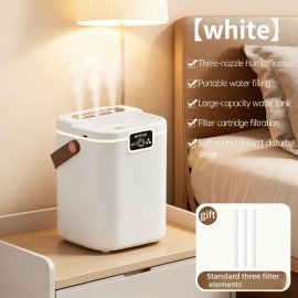 3-Nozzle Silent LED Night Light Humidifier with 3 Mist Levels & 67.63oz Large Water Tank - USB Powered, Quiet Operation, Ideal for Bedroom, Dorm, Home Decor - Modern Aesthetic, Auto Shut-Off, 36V/36V Operation, Suitable for All Room Types