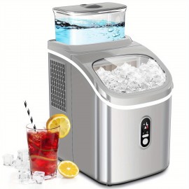 Countertop Ice Machine, with a 1.5 Liter Removable Water Tank, 24 Hours Timer, Automatic Cleaning Function, Up to 35 Pounds of Ice Every Day, 9/ 6-13 Minutes, Portable Ice Maker, Summer Is Cool, Smoothies, Visible Cistern, Holiday Gifts, Outdoor