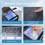 Ice Maker Machine 9 Cubes In 6 Mins 2 Sizes Of Bullet Ice For Home Kitchen Camping RV, Smart Touch Low Noise Home Travelling Portable, Self-Cleaning Ice Machine 26.5lbs In 24Hrs