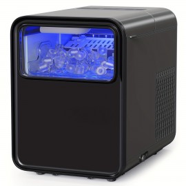 Ice Maker Machine 9 Cubes In 6 Mins 2 Sizes Of Bullet Ice For Home Kitchen Camping RV, Smart Touch Low Noise Home Travelling Portable, Self-Cleaning Ice Machine 26.5lbs In 24Hrs