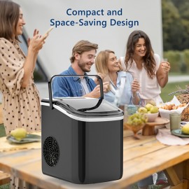 26/30 Lbs Bullet Lce Maker Machine - Portable LceMaker - Tabletop Lce Maker with Basket, Shovel, And AutomaticCleaning, Suitable for Home/Kitchen/Camping/RV/Party