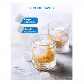 35Lbs Nugget Ice Maker And 27Lbs Bullet Ice Maker, Soft Chewable Crushed Ice Maker Machine, Portable Ice Maker Countertop, 9 Bullet Ice Cubes In 6-9 Mins, Auto-Cleaning Portable Ice Maker With Basket And Scoo, For Home/Kitchen/Camping/RV