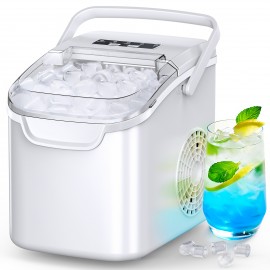 35Lbs Nugget Ice Maker And 27Lbs Bullet Ice Maker, Soft Chewable Crushed Ice Maker Machine, Portable Ice Maker Countertop, 9 Bullet Ice Cubes In 6-9 Mins, Auto-Cleaning Portable Ice Maker With Basket And Scoo, For Home/Kitchen/Camping/RV