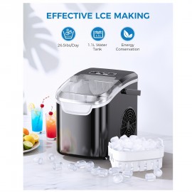 35Lbs Nugget Ice Maker And 27Lbs Bullet Ice Maker, Soft Chewable Crushed Ice Maker Machine, Portable Ice Maker Countertop, 9 Bullet Ice Cubes In 6-9 Mins, Auto-Cleaning Portable Ice Maker With Basket And Scoo, For Home/Kitchen/Camping/RV