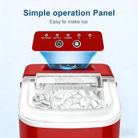 30 Pound Bullet Ice Machine | Portable Countertop Ice Maker, Produces 9pcs Of Ice In 6 Minutes, Automatic Cleaning For Baskets And Spoons, One-Click Operation For Campings