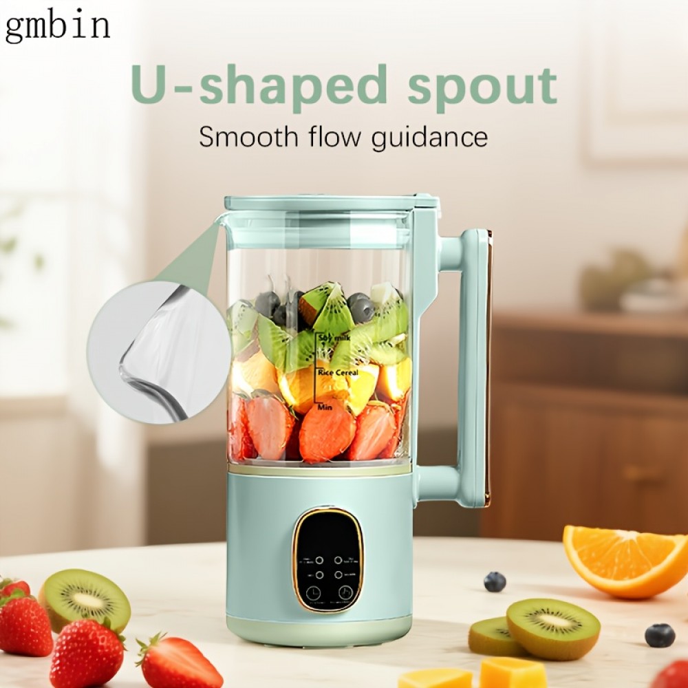 gmbin Automatic Soy Milk Machine - High Borosilicate Glass Wall Breaking Blender with 20000 RPM, 400W Power, 20.29oz Capacity, 120V Plug, No Battery Needed, Soy Milk Maker For Home Use, Soy Milk Maker, Kitchen Appliance, Modern Kitchenware