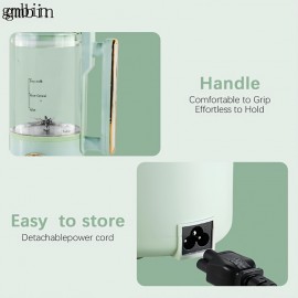 gmbin Automatic Soy Milk Machine - High Borosilicate Glass Wall Breaking Blender with 20000 RPM, 400W Power, 20.29oz Capacity, 120V Plug, No Battery Needed, Soy Milk Maker For Home Use, Soy Milk Maker, Kitchen Appliance, Modern Kitchenware