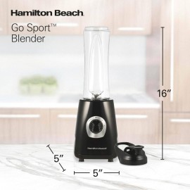 Go Sport Portable Blender with 20oz Tritan Jar & 600W Motor - /Plug- (No Required), Powerful Blending for Smoothies/Protein Shakes, Dishwasher- Travel Jar & Blades, for /Gym/On-the-Go, Black