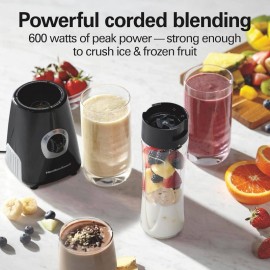 Go Sport Portable Blender with 20oz Tritan Jar & 600W Motor - /Plug- (No Required), Powerful Blending for Smoothies/Protein Shakes, Dishwasher- Travel Jar & Blades, for /Gym/On-the-Go, Black
