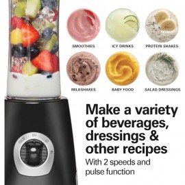 Go Sport Portable Blender with 20oz Tritan Jar & 600W Motor - /Plug- (No Required), Powerful Blending for Smoothies/Protein Shakes, Dishwasher- Travel Jar & Blades, for /Gym/On-the-Go, Black