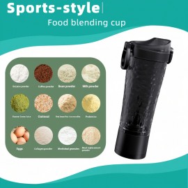Portable USB Rechargeable Electric Blender Cup • Convenient Fitness Sports Water Cup • Automatically Brew Protein Powder, Milkshakes, Coffee • Suitable for Home, Gym, Outdoor
