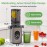 Slow Masticating Juicer with 4.35'' Wide Feed Chute - Compact Cold Press Juicer for Home & Travel, High Juice Yield, Easy to Clean, Durable Food-Grade Plastic Design, Portable Juicer, Kitchen Appliance, Modern Kitchenware, Easyclean Material