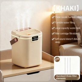 3-Nozzle Silent LED Night Light Humidifier with 3 Mist Levels & 67.63oz Large Water Tank - USB Powered, Quiet Operation, Ideal for Bedroom, Dorm, Home Decor - Modern Aesthetic, Auto Shut-Off, 36V/36V Operation, Suitable for All Room Types