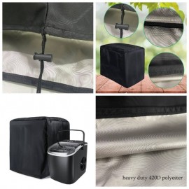 Heavy-Duty Portable Ice Maker Machine Cover Compatible with Cube/ Nugget Makers, Freezer Cover for 50-2500 Daily Ice Production, 1689W Commercial/Residential Use (No Required)