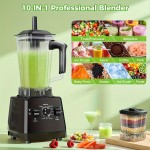 Kitchen Mixer, Smoothie Blender with 2400W/1000W Powerful Motor and Grinder Combo, 25000 RPM, 68oz (Approx. 1.9kg) BPA-Free Jug Included, 2 Containers for Countertop Use – Perfect Ice Crushing & Juicing