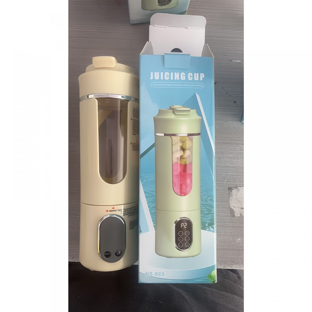 [Smart Juicer Cup] 530ml Large Capacity Smart One-Touch Juicer Cup | 12 Blades & 50W High Power, Auto-Cleaning with Water, USB Rechargeable, Food-Safe ABS Material, Non-Slip Base, Efficient & Fast Nutrition Manager